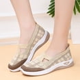 thumbnail image 6 of Domuza Womens Orthopedic Athletic Shoes Walking Shoes - Lightweight, Loose Fit, Breathable, Mesh-Comfortable, Soft Soled, Wide & Bulky Sneakers Khaki 8.5（EU-41）, 6 of 6
