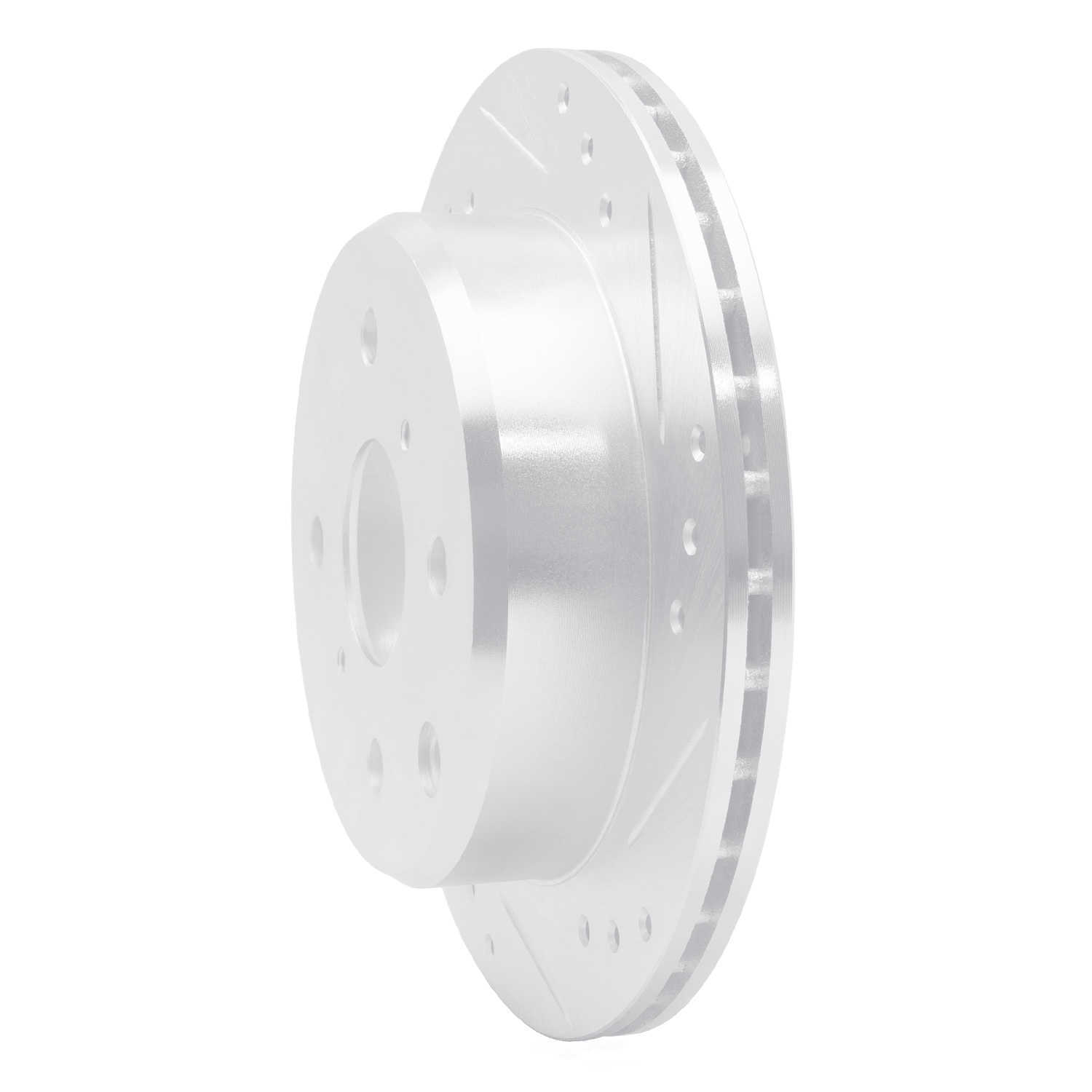 Dynamic Friction Company 631-76014R DFC Brake Rotor - Drilled And Slotted - Silver
