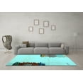 thumbnail image 3 of Ahgly Company Indoor Rectangle Solid Light Blue Modern Area Rugs, 6' x 9', 3 of 4