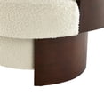 thumbnail image 4 of Christopher Knight Home 32" Modern Curved Swivel Barrel Chair with 360 Rotating Base, Set of 2, Beige, 4 of 8