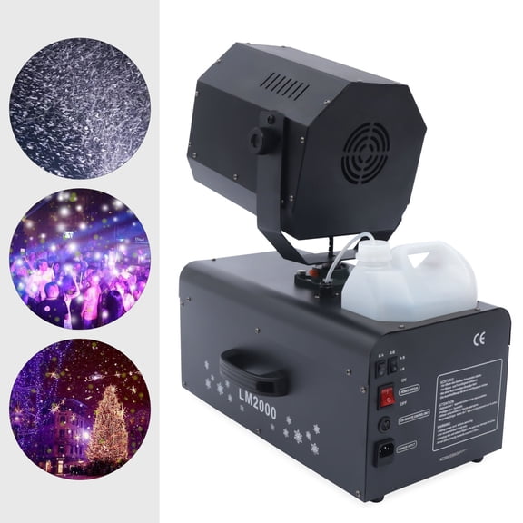 DENEST Snowflake Machine, 2000W Snow Effect Machine, Spraying Range Fake Snow Making Machine, Snow Maker Snow Blowing Machine for DJ Parties, Christmas, Holidays, Party