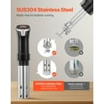 thumbnail image 6 of VEVOR Sous Vide Precision Cooker, 1100W Sous-Vide Cooking Machine, WIFI Immersion Circulator with 10 Preset Recipes, LCD Touchscreen, Fast-Heating, Accurate Temperature & Timer, App Control, 6 of 9