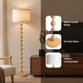 thumbnail image 3 of 67" Modern Farmhouse Floor Lamp for Living Room with Remote Control Sphere Resin Tall Standing Lamp with 3 Color Temperatures for Bedroom, Office, 3 of 9