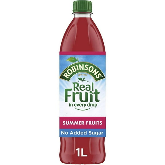 Robinsons Summer Fruits Squash with No Added Sugar (1L) - Pack of 2