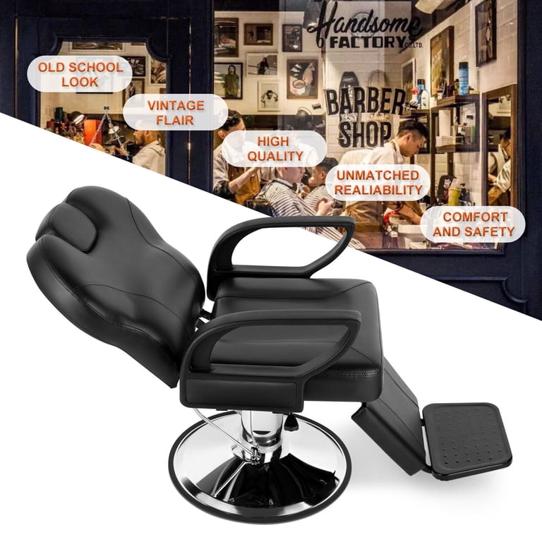 Artist Hand Vintage All-Purpose Barber Chair – Black, Hydraulic Recline, 350lb Capacity, MPN S5021
