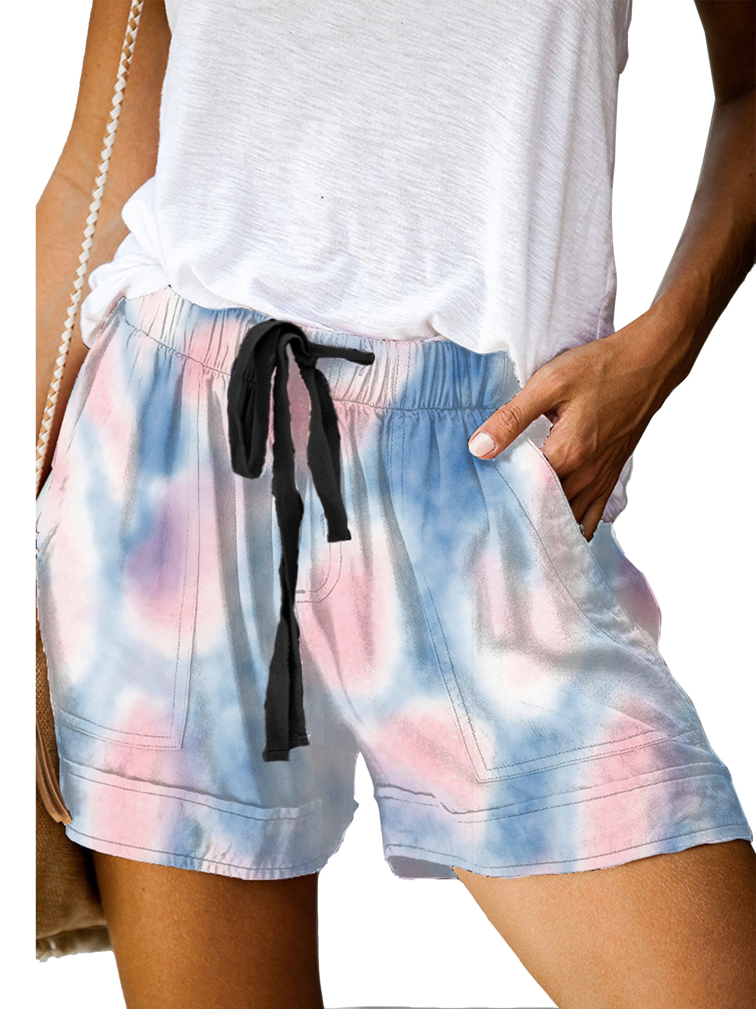 Damen Destroyed Denim Shorts Jeans Hotpants Kurzehose High Waist Bermuda Pants L 