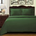 thumbnail image 3 of 400 Thread Count Egyptian Cotton King/ California King Duvet Cover Set Solid  Hunter Green, 3 of 5