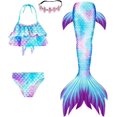 thumbnail image 1 of Girls' Mermaid Swimming Tail Sets High quality, 1 of 4