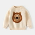 thumbnail image 2 of Glisme Knit Cardigan Sweater For Boys Toddler Cartoon Thermal Knitted Sweaters Long Sleeve Knitwear Cardigan Coat Unisex Leisure Top Clothes Beige , 3-4 Years, 2 of 4