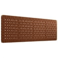 thumbnail image 2 of Sparta Weave Wall-Mount Vegan Leather King Headboard in Walnut Brown, 2 of 7
