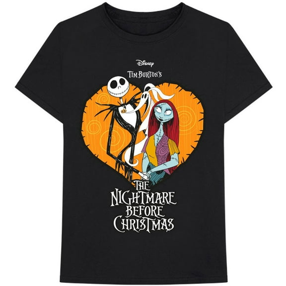 Disney Unisex T-Shirt The Nightmare Before Christmas Heart (Large)