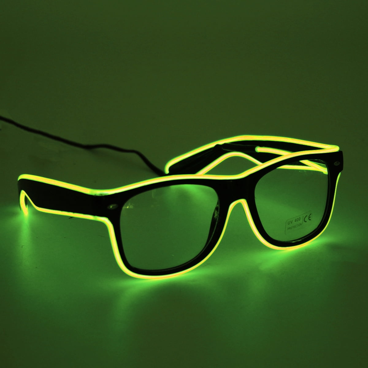 LED EL Wire Glasses Light Up Glow Sunglasses Eyewear Shades Nightclub Party