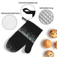 thumbnail image 3 of Cauagu Silver Glitter1 Print Oven Mitts and Pot Holders 4 pcs Set,Extra Thicken Long Kitchen Oven Glove Potholders BBQ Gloves-Oven Mitts and Pot Holders(11 Inch), 3 of 6