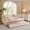 Pink, variant on Daybed with Trundle Twin Size Sofa Bed, Adorable Wave Shaped Linen Daybed with USB Port & Storage, No Box Spring Needed for Bedroom Guest Room, Navy