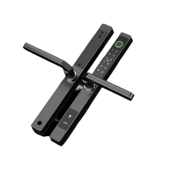 Waterproof Outdoor Gate Fingerprint Bluetooth APP RFID Code Keyless Electronic Smart Door Lock For s Aluminum Sliding ,Easy installation