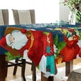thumbnail image 3 of SKYSONIC Santa Claus Tablecloth Waterproof Washable Polyester Square Table Cover Durable Tablecloth for Kitchen Dining Table Party Decor (60 X 90 Inch), 3 of 7