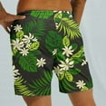 thumbnail image 4 of Virmaxy Men's Palm Tree Printed Beach Shorts Drawstring Fives with Pockets Special Print Beach Casual Trouser Shorts Pants Green-B L, 4 of 5