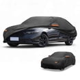thumbnail image 1 of Funda para auto impermeable para todo clima, protección exterior completa contra el sol y la lluvia, con tiras reflectantes, negra para Honda Accord Sedan, 1 of 5