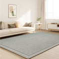 thumbnail image 4 of Loartee 59" x 59" Coral Velvet Memory Foam Baby Play Mat for Nursery Kids Toddlers, Gray, 4 of 8