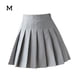 thumbnail image 1 of Falda plisada Mini uniforme de colegiala de tenis de cintura alta con pantalones cortos, gris, M seitruly AP001094-17, 1 of 7