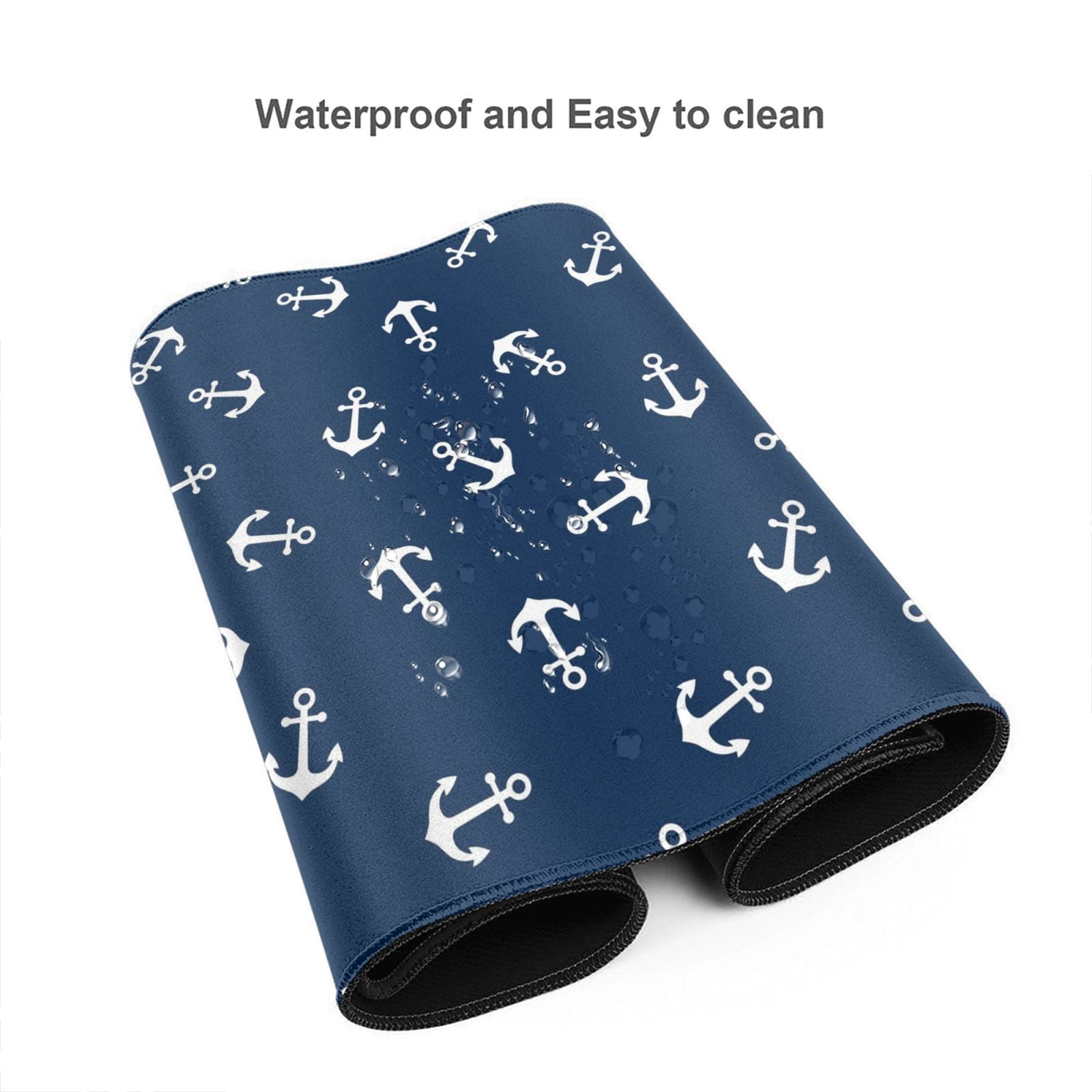 Kdxio Nautical Themed Simple Anchors Print Large Gaming Mouse Pad,Non-Slip Base,Water Resist Keyboard Pad for Gamer,Office & Home,29.5 x 15.8 in