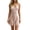 Beige, variant on QSAWXQZ Women's Ice Silk Satin Sleeveless Side Silt Chemise Lace V Neck Mini Sleepwear M