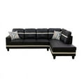 thumbnail image 2 of Star Home Living Corp Harry Faux Leather Right Sectional Sofa in Black/White, 2 of 8