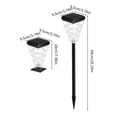 thumbnail image 3 of Luz de jardín LED solar, 4 modos de color, IP65 resistente al agua, 64 cm de altura, encendido/apagado automático, iluminación exterior de bajo consumo para patio, patio, pasillo - 1 paquete, 3 of 7