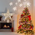 thumbnail image 4 of GHSDFBB Christmas Tree Topper with 3D Glitter Adjustable Rotating White Snowflake Projector Lights,Lighted Star Christmas Tree Topper for Christmas Tree Decorations (Gold), 4 of 7