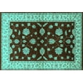 thumbnail image 1 of Ahgly Company Indoor Rectangle Oriental Turquoise Blue Industrial Area Rugs, 6' x 9', 1 of 4