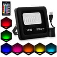 thumbnail image 1 of Focos LED FloreceBien, focos exteriores superbrillantes, luz de seguridad con enchufe, 3000 lm, 6500 K, IP66, impermeables, para jardín, entradas, escaleras, patios y garajes, 1 of 6