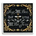 thumbnail image 4 of Stupell Industries She Bee Fierce Female Motivational Phrase Vintage Pun, 12 x 12,Design by Deb Strain, 4 of 5