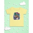 thumbnail image 3 of Cute Animals Sticker Style T-Shirt Infant -Image by Shutterstock,  6 Months, 3 of 4