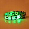 thumbnail image 5 of Plaid Pattern Rechargeable LED Glow Light Leads Pet Dog Collar for Small Medium Dogs L, 5 of 5