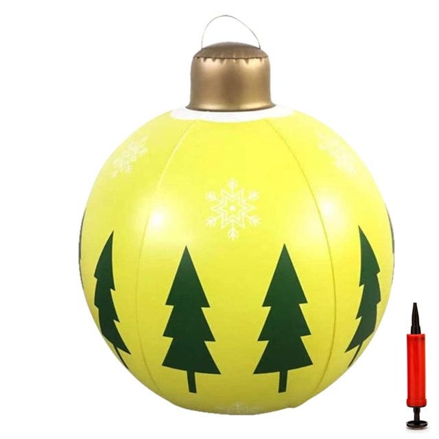 Wosthever Bolas inflables de Navidad de 24 pulgadas, decoraciones para exteriores, decoraciones navideñas para patio, adorno inflable para jardín Kits de decoración para fiestas Numero 3 Wosthever HA042543-03
