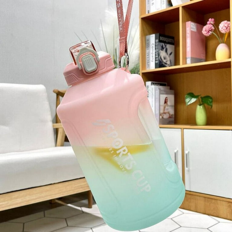 Vikakiooze Water Bottles Sports Water Cup Large-Capacity Water Bottle  Fitness Cup Straw Kettle Outdoor 1500Ml Super Large Space Cup Kitchen  Appliances