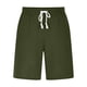 thumbnail image 4 of Puntoco Pantalones Cortos Deportivos Sueltos De Algodón Para Hombres Pantalones De Tres Cuartos Pantalones Cortos Casuales Con Cordón Pantalones Cortos Para Hombres Verde Militar S, 4 of 6