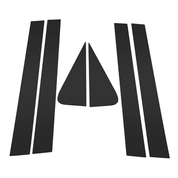 Unique Bargains 6 Pcs Door Pillar Window Trim for Ford Escape 2008-2012 Front Rear Left Right Anti Scratch Sticker Pillar Posts Door Outer Exterior Cover Black