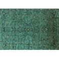 thumbnail image 1 of Ahgly Company Machine Washable Indoor Rectangle Oriental Turquoise Blue Traditional Area Rugs, 3' x 5', 1 of 4