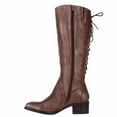 thumbnail image 4 of Womens Steve Madden Laceup Western Boots - Cognac, 4 of 6