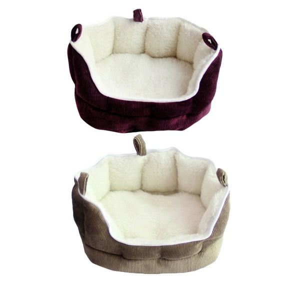 OFFIGAM Cozy Small Bed for Ferrets, , Hamsters, and Mice with Soft Fabric and Zipper for Easy Access, Red