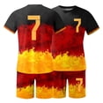 thumbnail image 3 of Playeras De Compresión Para Hombre, Conjunto De Dos Piezas De Camiseta Y Pantalones Cortos De Manga Corta Con Estampado Completo De Alemania Para Hombre Y Conjunto De Camisa Y Pantalón Corto., 3 of 9