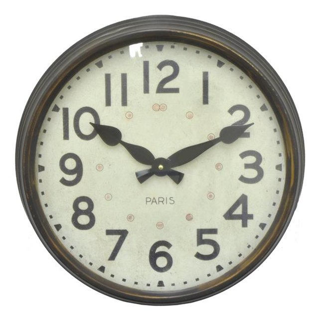 Plutus Brands PBTH94664 Metal Wall Clock, Brown