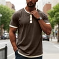 thumbnail image 4 of Leey-World Men T Shirt Men's Ultra-Soft Bamboo Viscose T-Shirt, Curved Hem Lightweight Cooling Cotton Blend Casual Tee(Brown,XL), 4 of 6