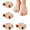 Beige,(S+L)*2, variant on Manss Gel Toe Separators with 2 Loops, Toe Straighteners for Toe Overlapping, Bunion Corrector for Women and Men, 2 Pcs, Small