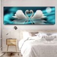 thumbnail image 4 of Pósteres e impresiones de One Piece Swans Love, pintura en lienzo de animales, arte de pared para sala de estar, dormitorio, decoración moderna del hogar sin marco, 4 of 5