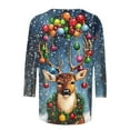 thumbnail image 5 of Aloohaidyvio Christmas Shirts for Women Funny Christmas Tree Graphic T-Shirt Xmas Casual Long Sleeve Pullover Tops, 5 of 5