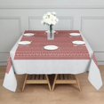 thumbnail image 3 of Red Christmas Folk Pattern Square Tablecloth,Waterproof Square Table Cover,Wipeable Spillproof Washable Table Cover for Home Kitchen Party Decor 60"x60"(152x152cm), 3 of 6