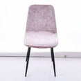 thumbnail image 4 of Shell Chair Covers Stretch,Mid Century Modern Dining Chair Slipcovers Removable Washable Anti-Dust Velvet Lounge Armless Chair Protector for Kitchen Living Room-4 Pcs-Pink, 4 of 7