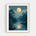 thumbnail image 2 of Midnight Serenity: A Luminous Full Moon Over a Whispering River - Digital Art Moon Night Sky Lake Scenic Nature Landscape Mystical Unframed Wall Art Print 16 x 20 inches, 2 of 4